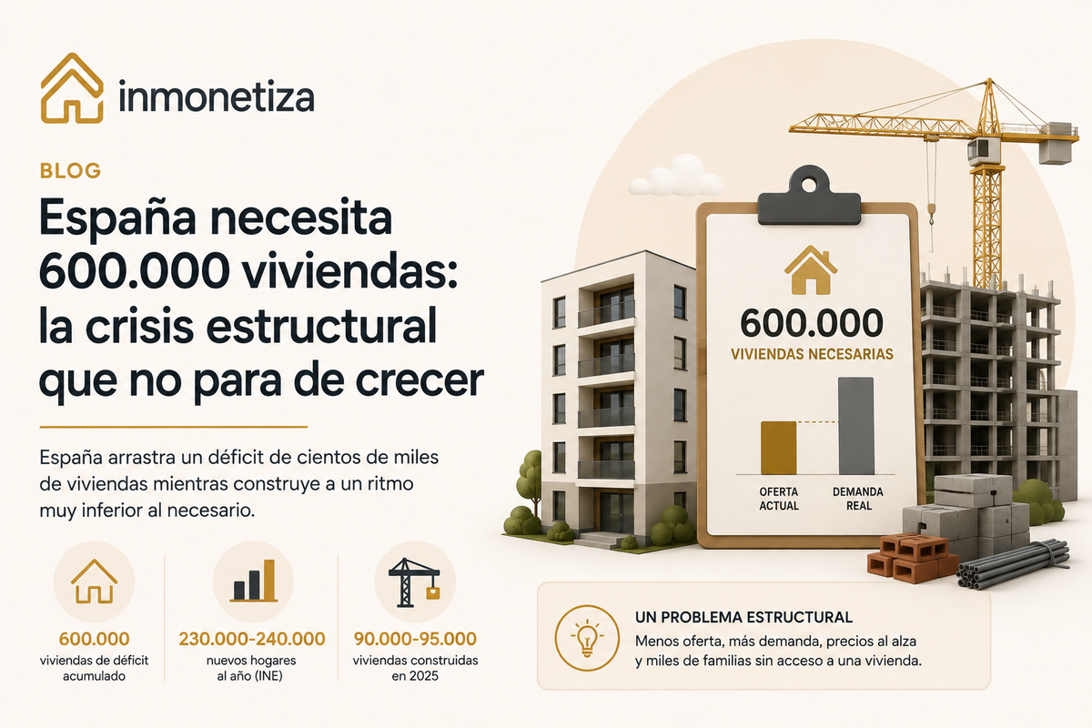 España arrastra un déficit de cientos de miles de viviendas mientras construye a un ritmo muy inferior al necesario. Analizamos por qué ocurre y qué alternativas existen.